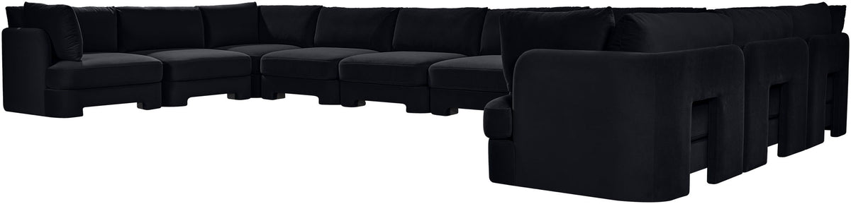 Hammond - Velvet Performance Fabric Upholstered 10 Piece Sectional