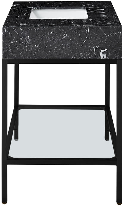Marmo - Engineered Marble Bathroom Vanity With Black Base