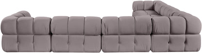 Orin - L-Shaped Velvet 6 Piece Modular Sectional