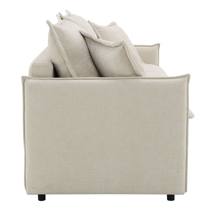 Elisea - Sofa With Sleeper - Beige Fabirc