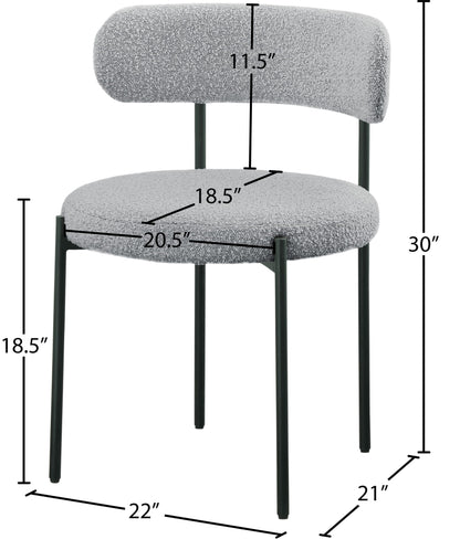 Beacon - Boucle Fabric Dining Chair (Set of 2)