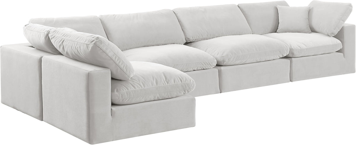 Comfy - 5 Piece Velvet Modular Sectional