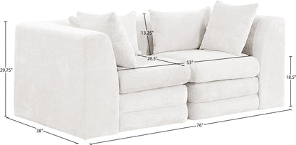 Stellar - 2 Piece 76" Upholstered Modular Loveseat