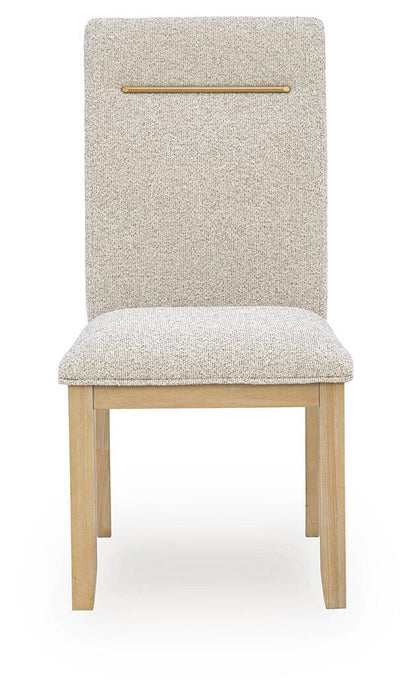 Lasinger - 5 Pc. - Dining Table And 4 Upholstered Side Chairs - Light Brown