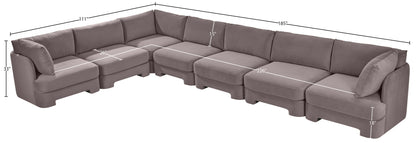 Hammond - Velvet Performance Fabric Upholstered 7 Piece Sectional