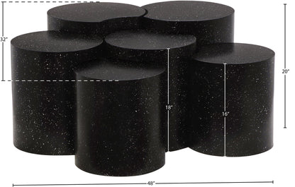 Dimple - 20" 6 Piece Modular Coffee Table - Terazzo Finish