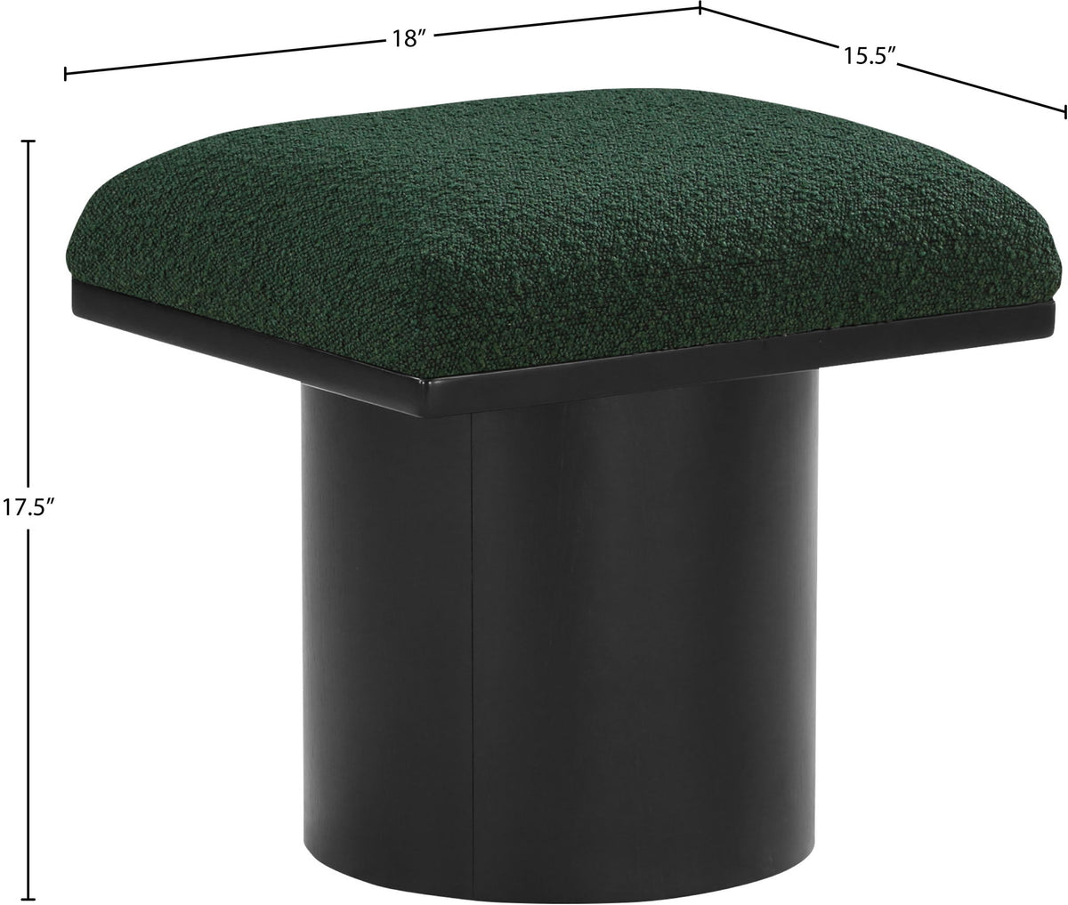 Pavilion - Bench / Stool With Black Base