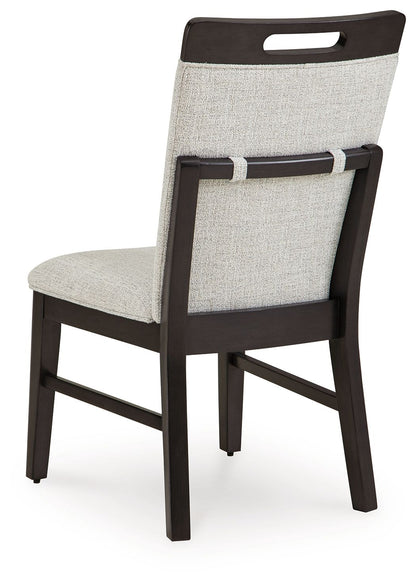 Neymorton - Dining Upholstered Side Chair (Set of 2) - Light Gray / Brown
