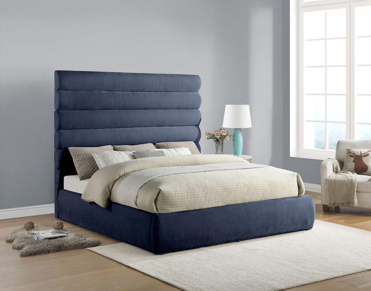 Adam - Chenille Fabric Bed With 70.5" Headboard
