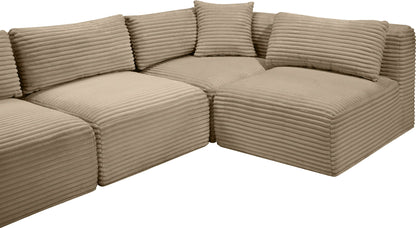 Shaggy - Fabric 5 Piece Modular U-Shaped Sectional