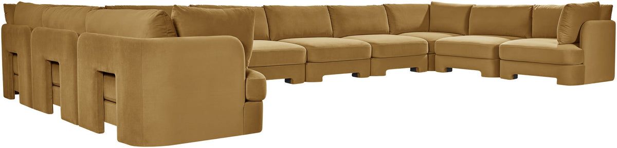Hammond - Velvet Performance Fabric Upholstered 10 Piece Sectional