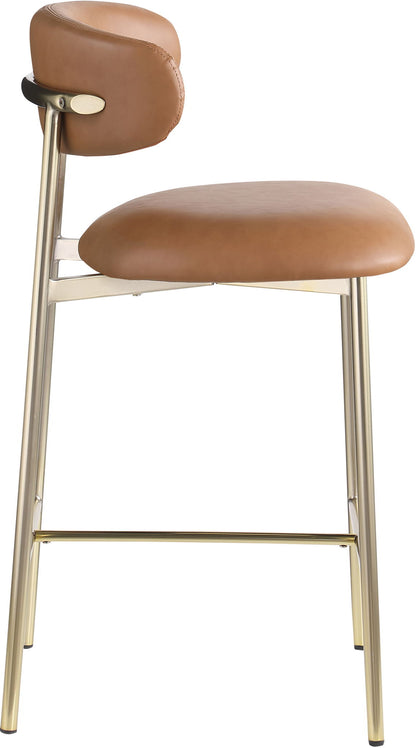 Lupita - Counter Stool With Brushed Gold Frame (Set of 2)
