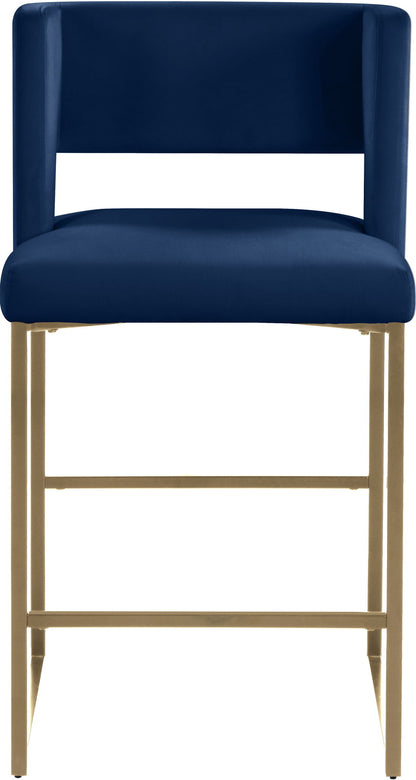 Caleb - Counter Stool with Gold Legs (Set of 2)