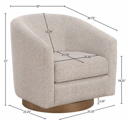Modra - Performance Fabric Upholstered Swivel Accent Chair
