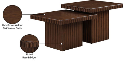 Spencer - 18" Oak Veneer 2 Piece Coffee Table