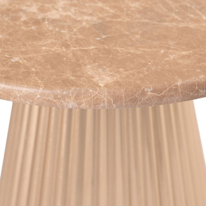 Cindra - Genuine Marble Top And Iron Base Table