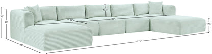 Shaggy - 7 Piece Modular Sectional With 2 Ottomans