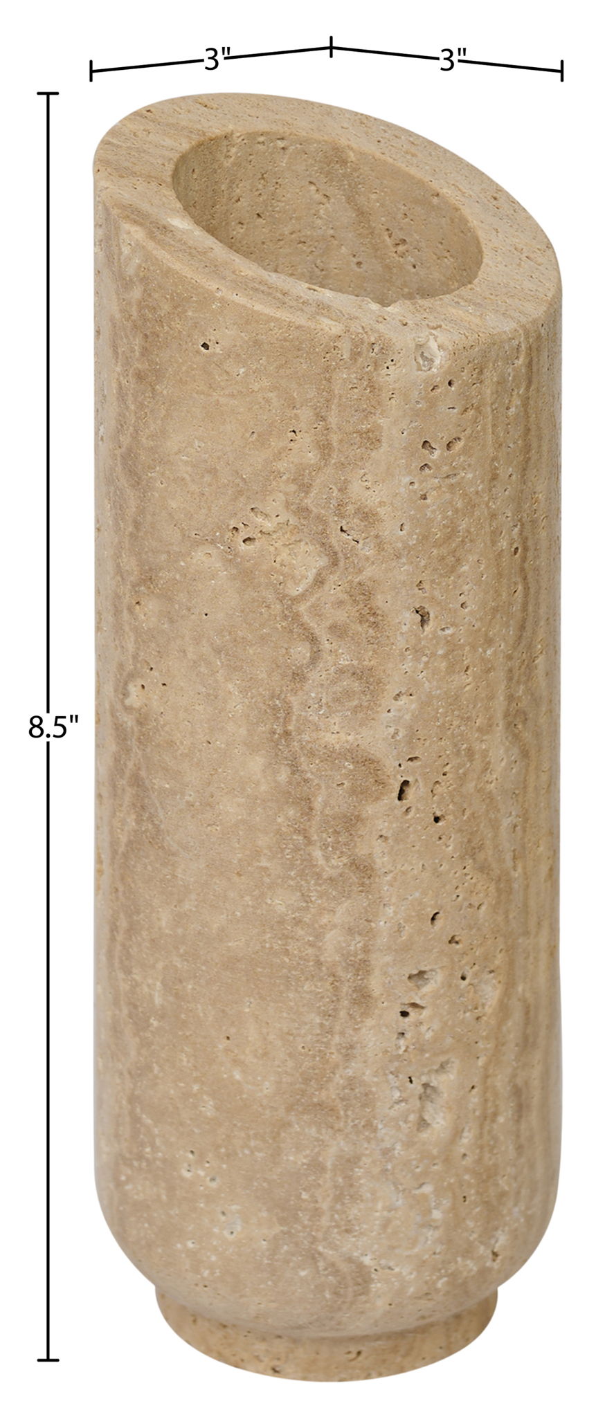 Lochlan - Travertine Vase