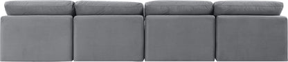 Indulge - Velvet 4 Seat Modular Armless Sofa