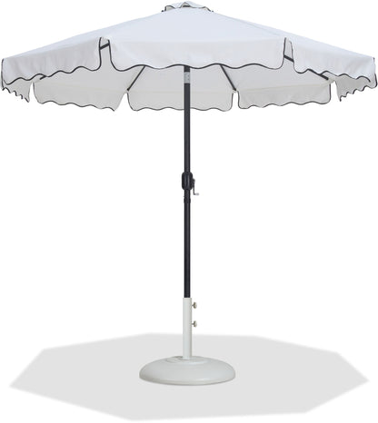 Amalfi - Patio Umbrella - White Base / Black Pole