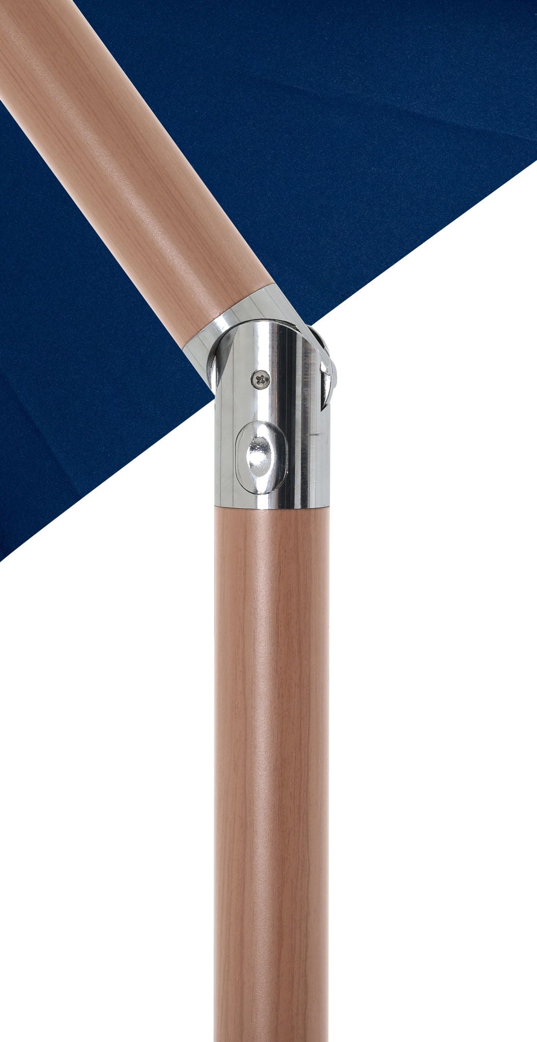 Fiji - Aluminum Patio Umbrella With Round Teak Base