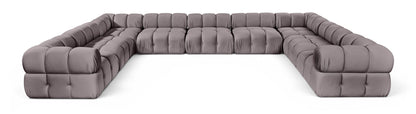 Orin - Velvet Performance Fabric Upholstered 9 Piece Sectional
