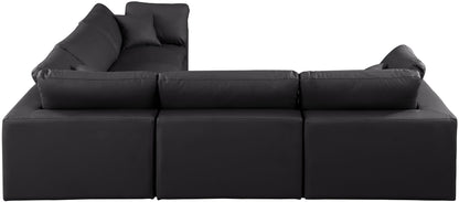 Comfy - 5 Piece Faux Leather Modular Corner Sectional