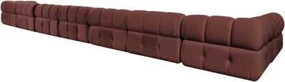 Orin - Velvet Performance Fabric Upholstered 8 Piece L-Shaped Sectional
