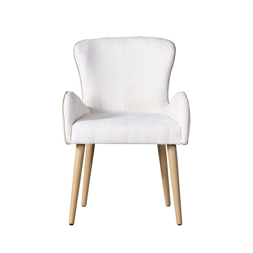 Adalynn - Side Chair (Set of 2) - Beige Boucle & Oak