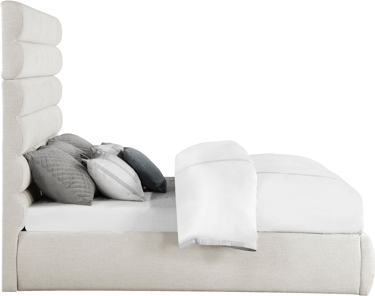 Adam - Linen Fabric Bed With 70.5" Headboard