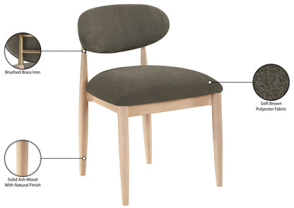Riccio - Fabric Dining Side Chair (Set of 2) - Natural Frame