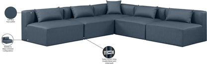 Cube - 5 Piece Modular Corner Armless Sectional
