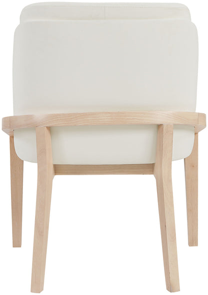 Navo - Faux Leather Upholstered Dining Chair - Natural Base