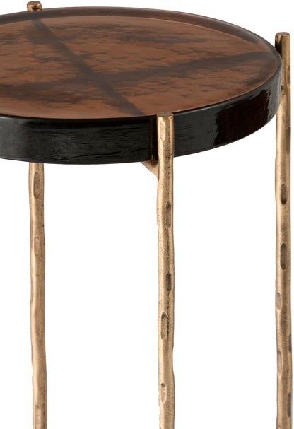 Vetra - Iron Base Bunching End Table - Brass