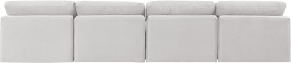 Indulge - Velvet 4 Seat Modular Armless Sofa