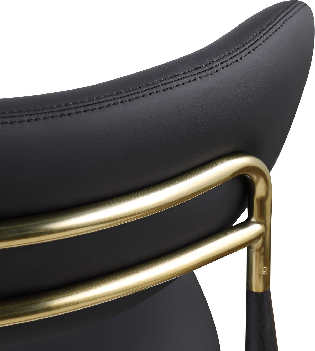 Ronda - Vegan Leather Upholstered Dining Side Chair - Black Legs