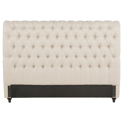 Devon 57-inch Upholstered Eastern King Headboard Beige