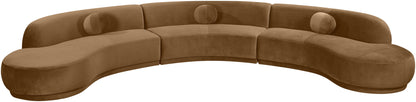 Avra - 177.5" Velvet Performance Fabric Upholstered Sectional