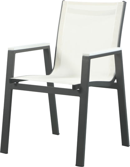 Nizuc - Outdoor Patio Dining Arm Chair With Gray Frame (Set of 2)