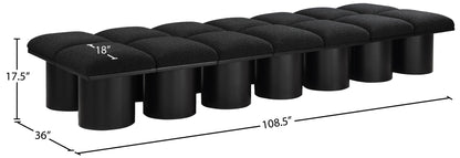 Pavilion - 14 Piece Modular Bench With Black Base