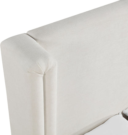 Solange - Linen Textured Fabric Upholstered Bed