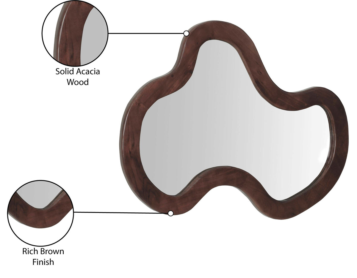 Oblique - Mirror - Wood