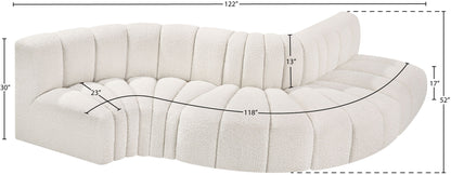 Arc - Boucle Fabric 5 Piece Modular Sofa