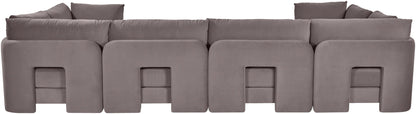 Hammond - Velvet Performance Fabric Upholstered 6 Piece U-Shaped Sectional