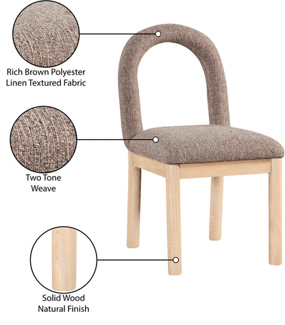 Conrad - Linen Dining Chair With Natural Legs