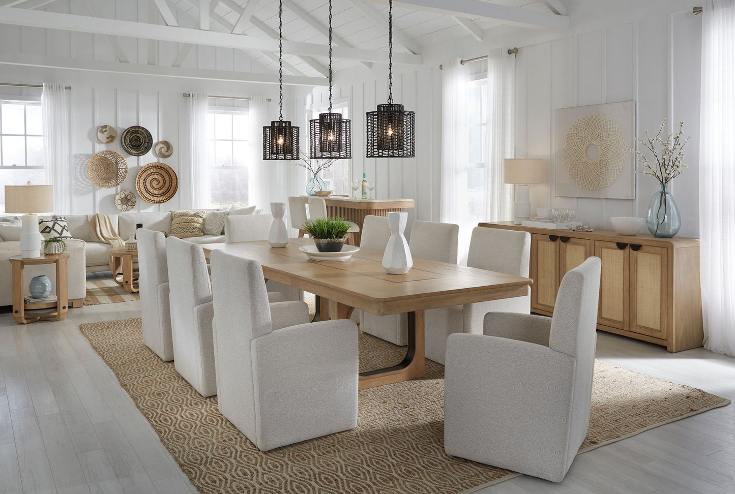 Escape - Dining Upholstered Caster Chair - Mirage Mist