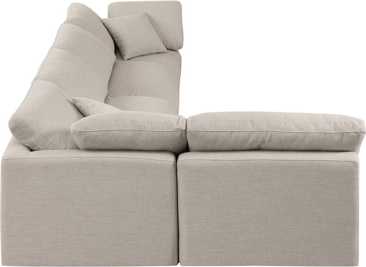 Indulge - Linen 5 Piece Modular Sectional