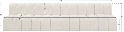 Arc - Boucle Fabric 4 Seats Modular Sofa
