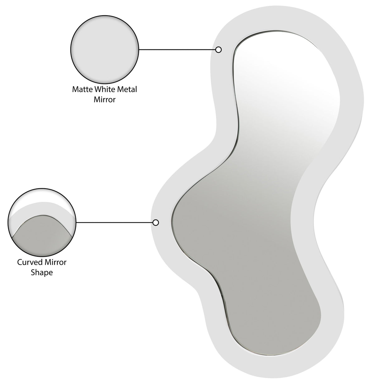 Oblique - Metal Frame Mirror