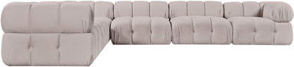 Orin - L-Shaped Velvet 6 Piece Modular Sectional